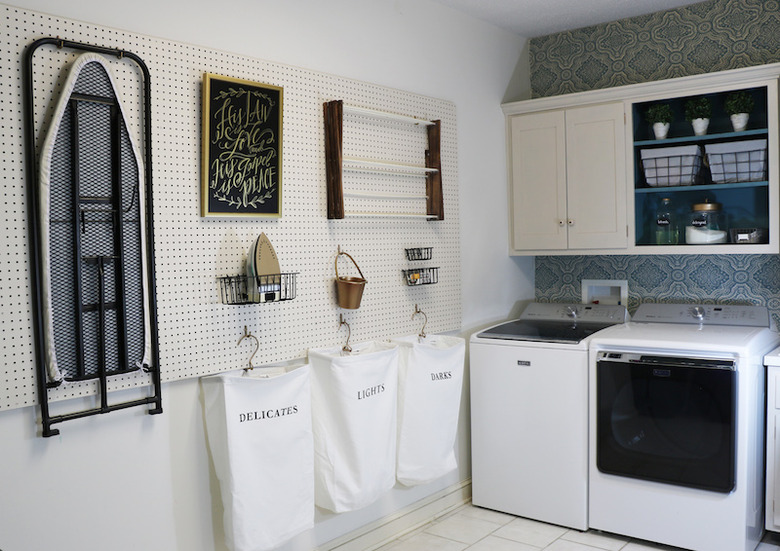 peg board storage