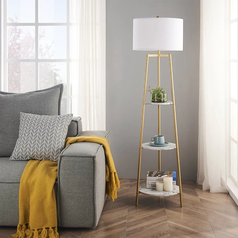 floor lamps with shelves