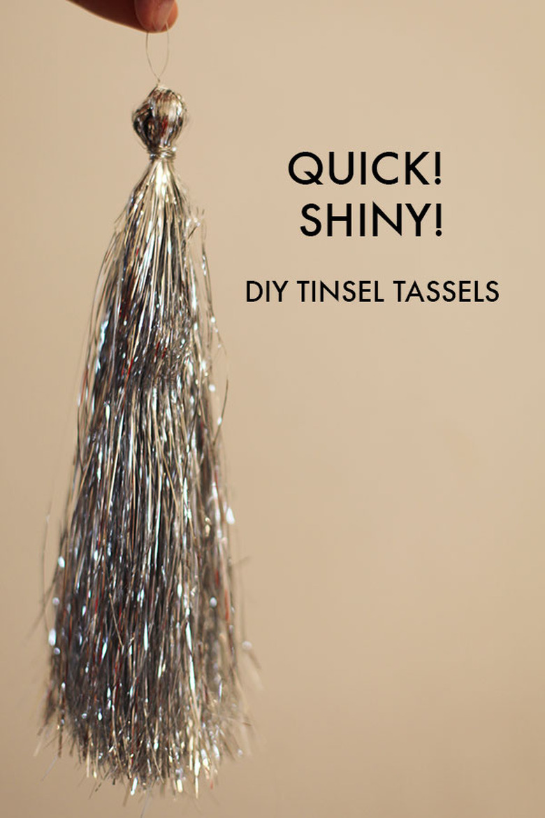 diy tinsel tassel