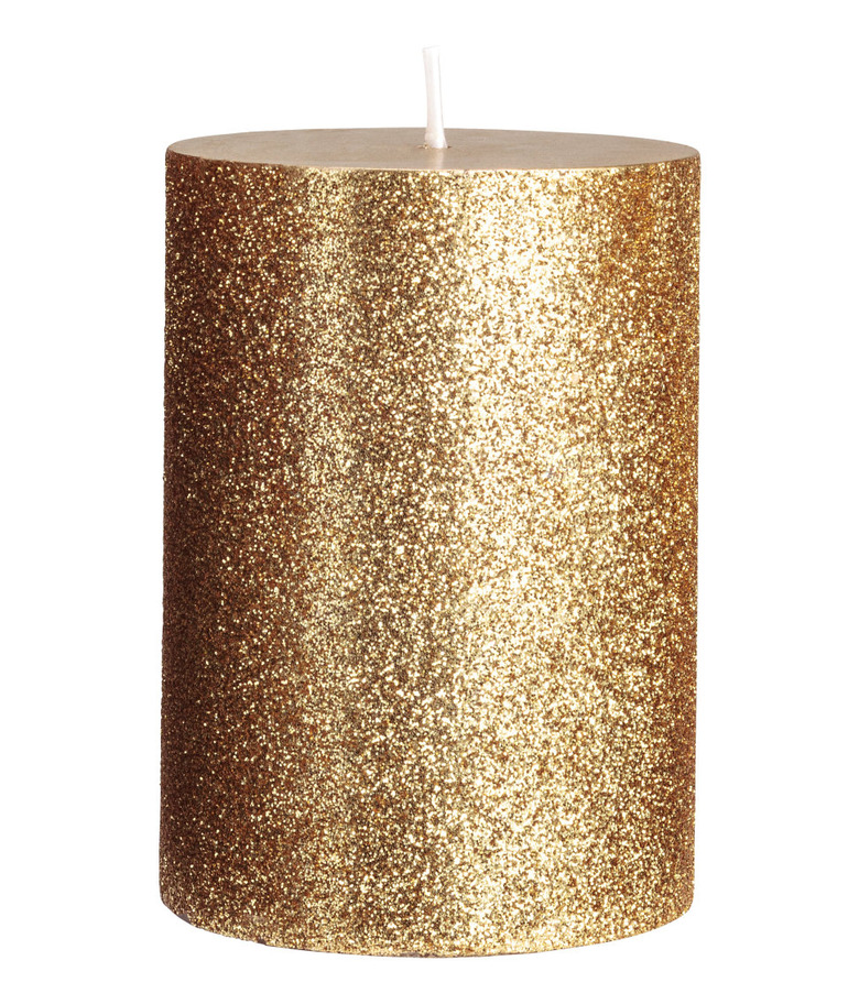 h&m giltter candle