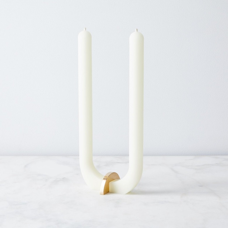 brass u candle