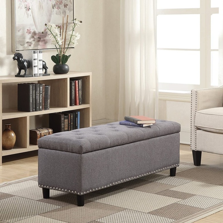 Belleze Modern Luxury Button-Tufted Upholstered Storage Bench