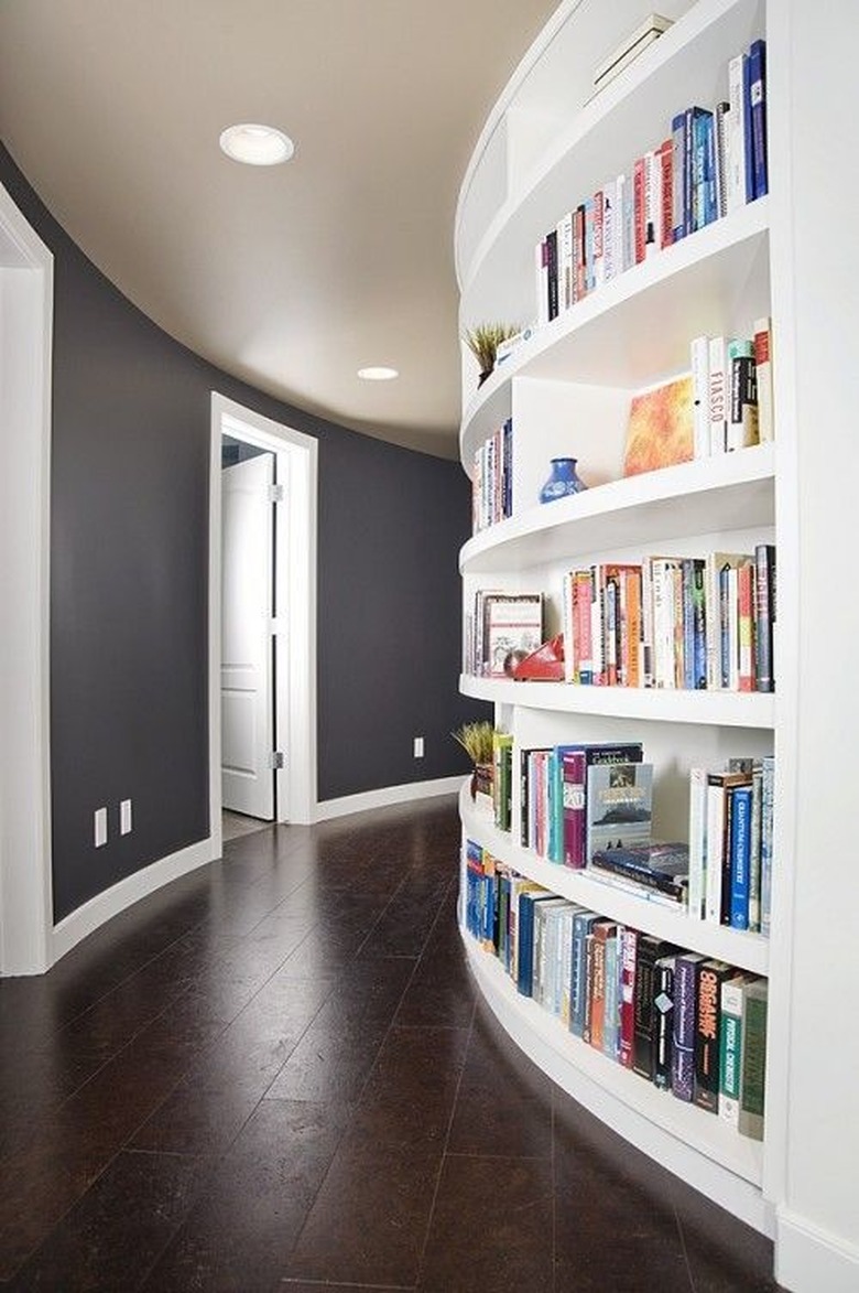 Recessed bookshelf