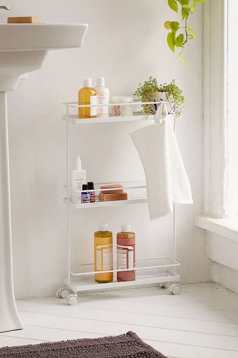 Tower Bathroom Storage Cart