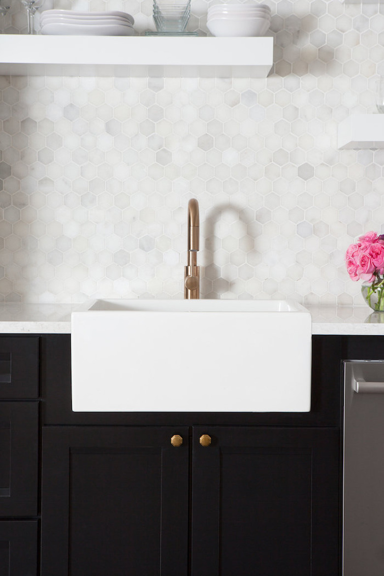 hexagonal marble tile