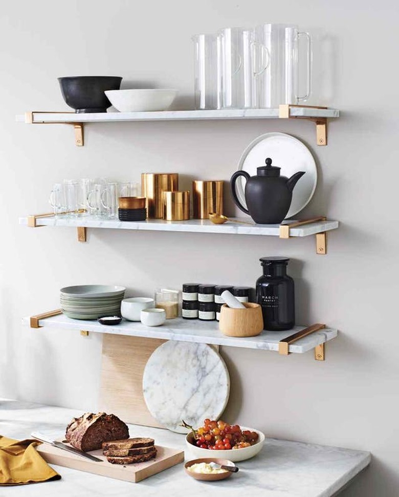 marble shelves