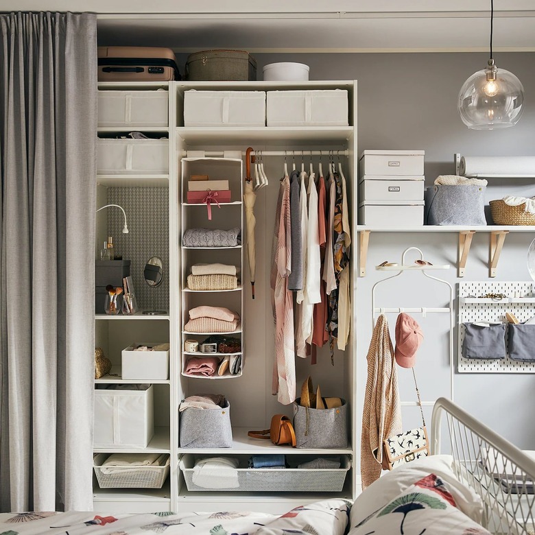 small bedroom storage idea: closet system