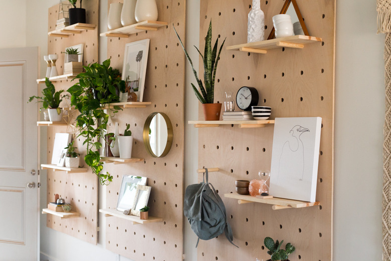 peg board wall