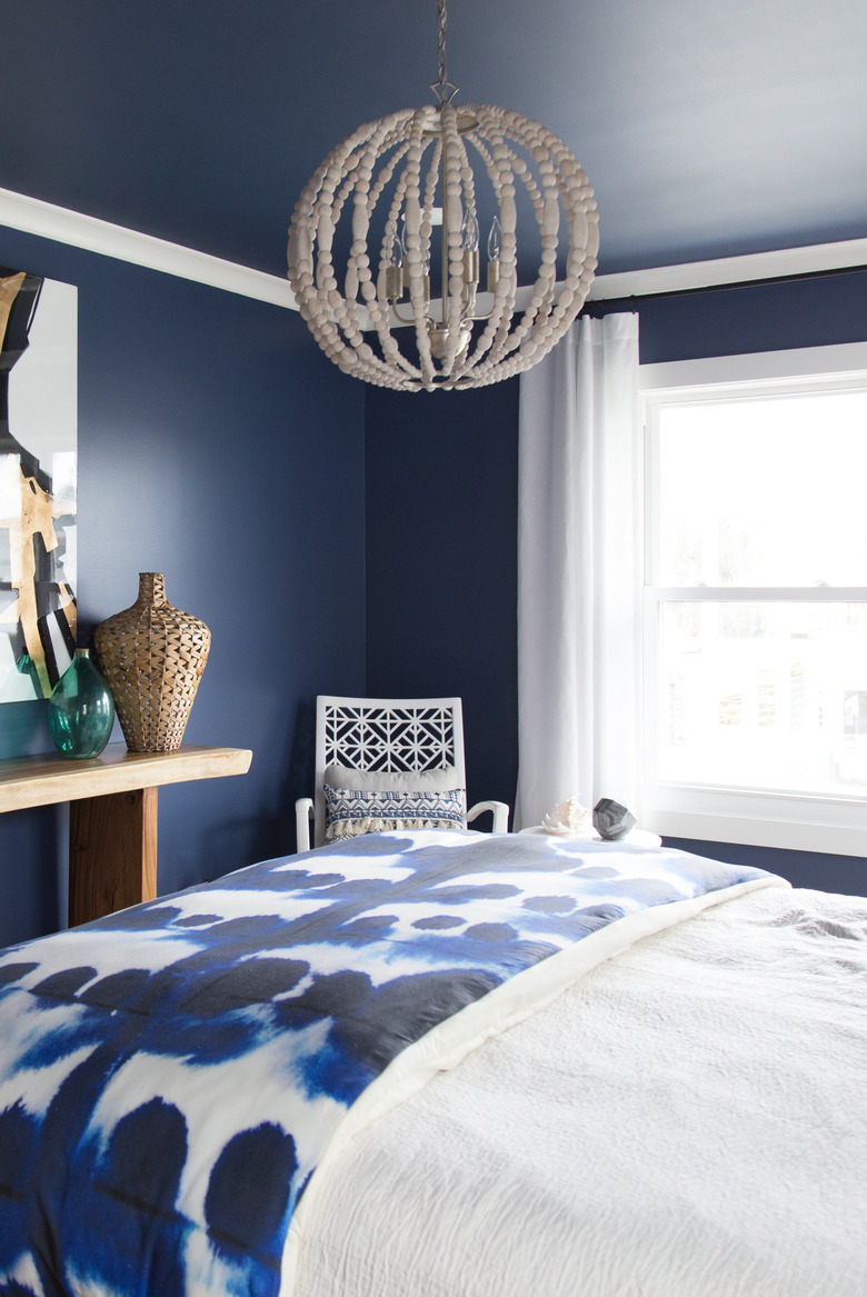 navy blue bedroom