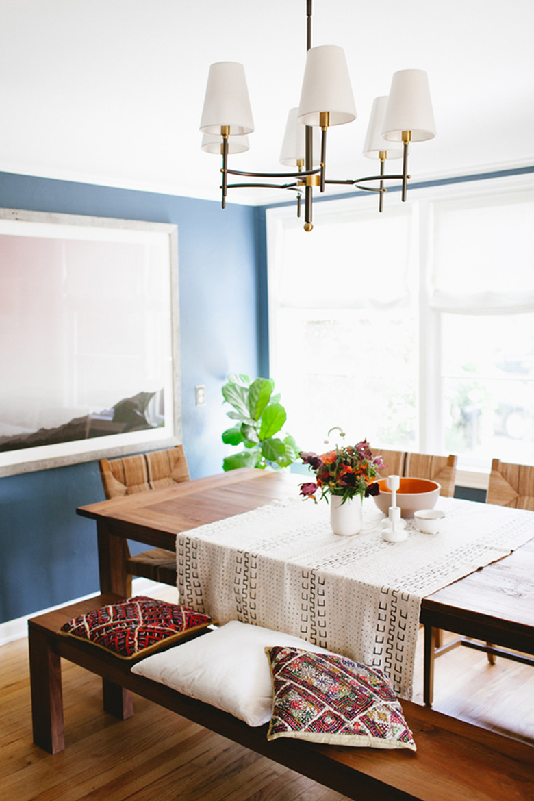 blue dining room one room makeover