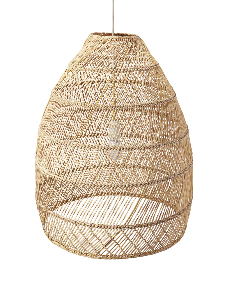 Rattan woven pendant light