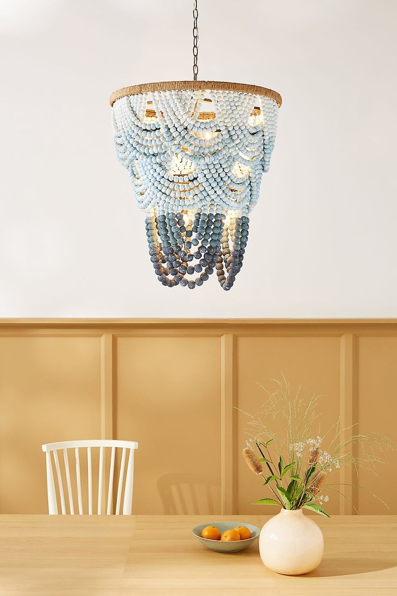 Beaded pendant light