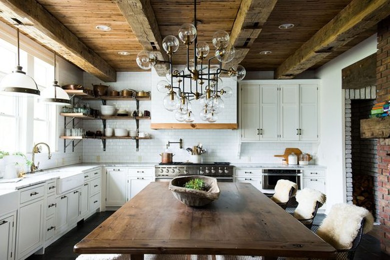 rustic wood beams