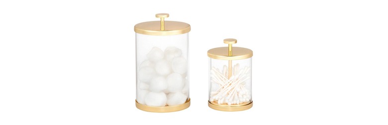 Gold Glass Canister