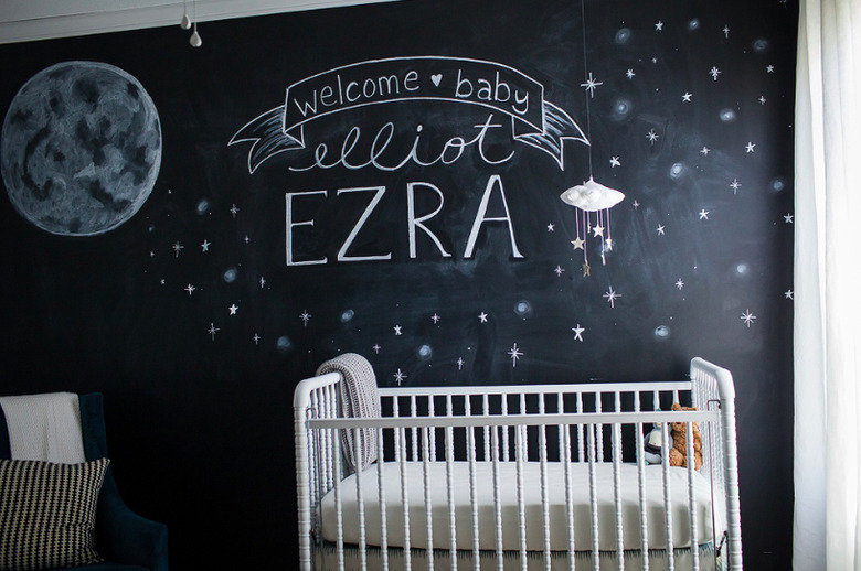 chalboard paint wall nursery