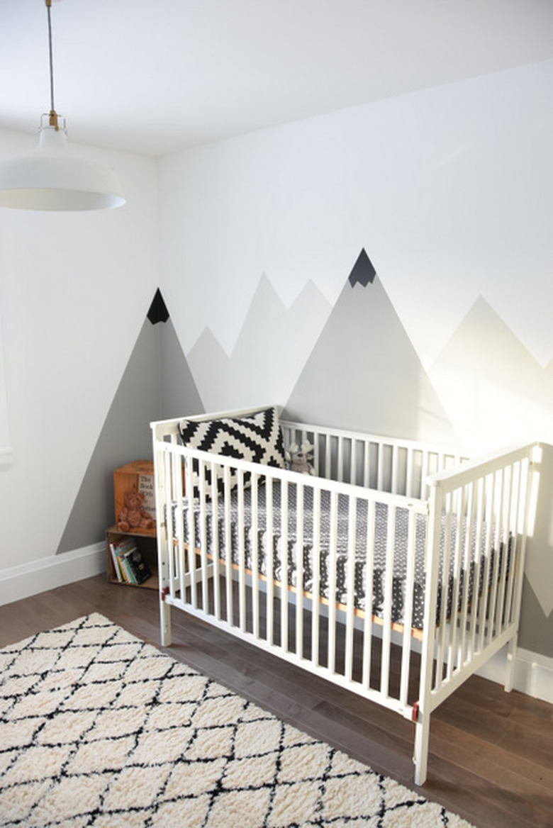 mountain mural nursery diy