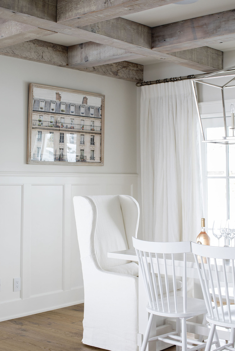 rustic white dining room