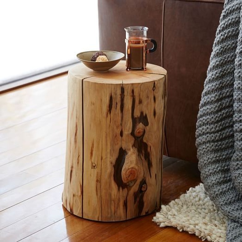 Natural Tree Stump Side Table