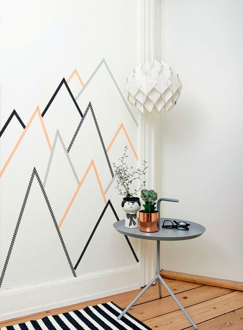 washi tape wall decoration