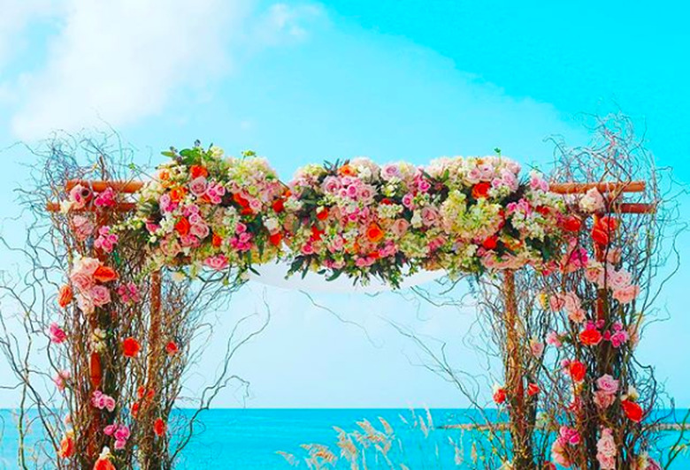 floral chuppah