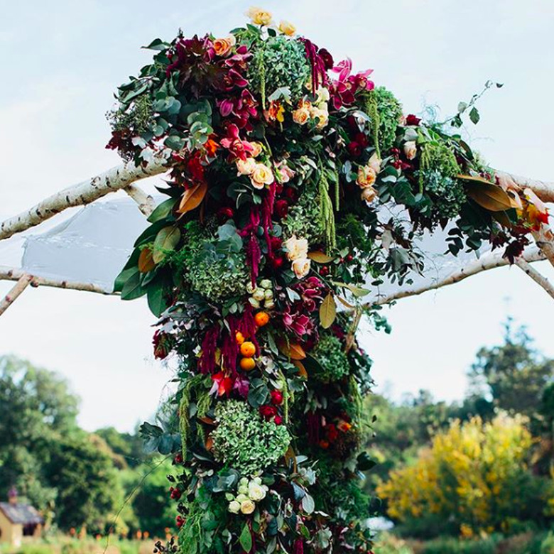 colorful chuppah