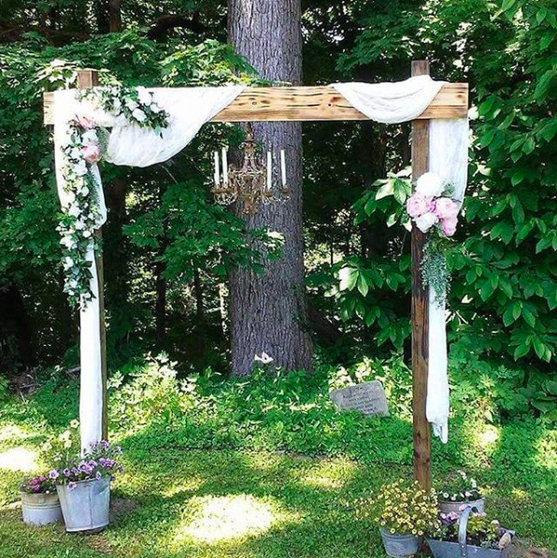 chandelier chuppah