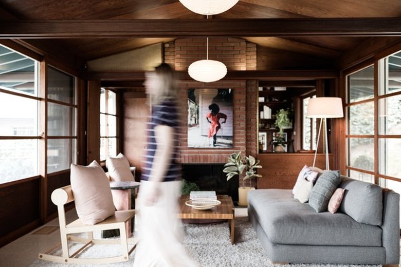 warm wooden interior midcentury modern house