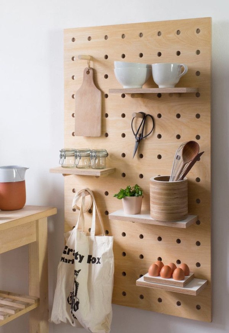 pegboard kitchen shelf storage christopher todd home