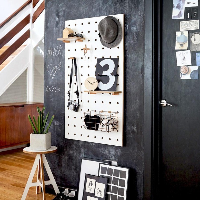 modern small space decorating ideas kreisdesign pegboard