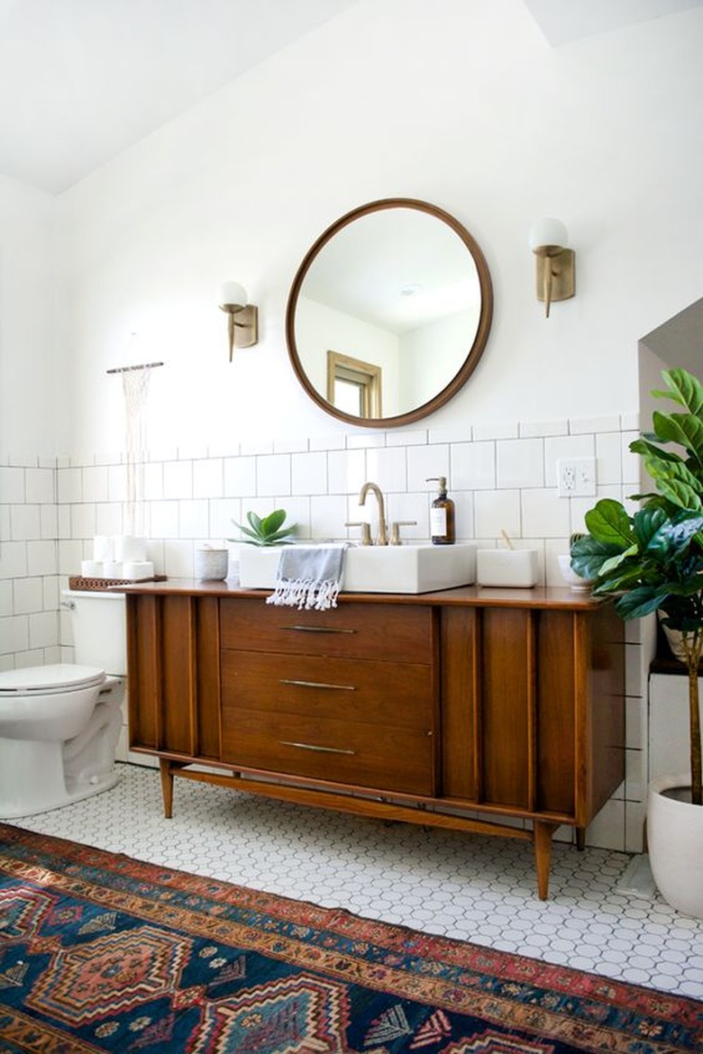 vintage credenza bathroom vanity