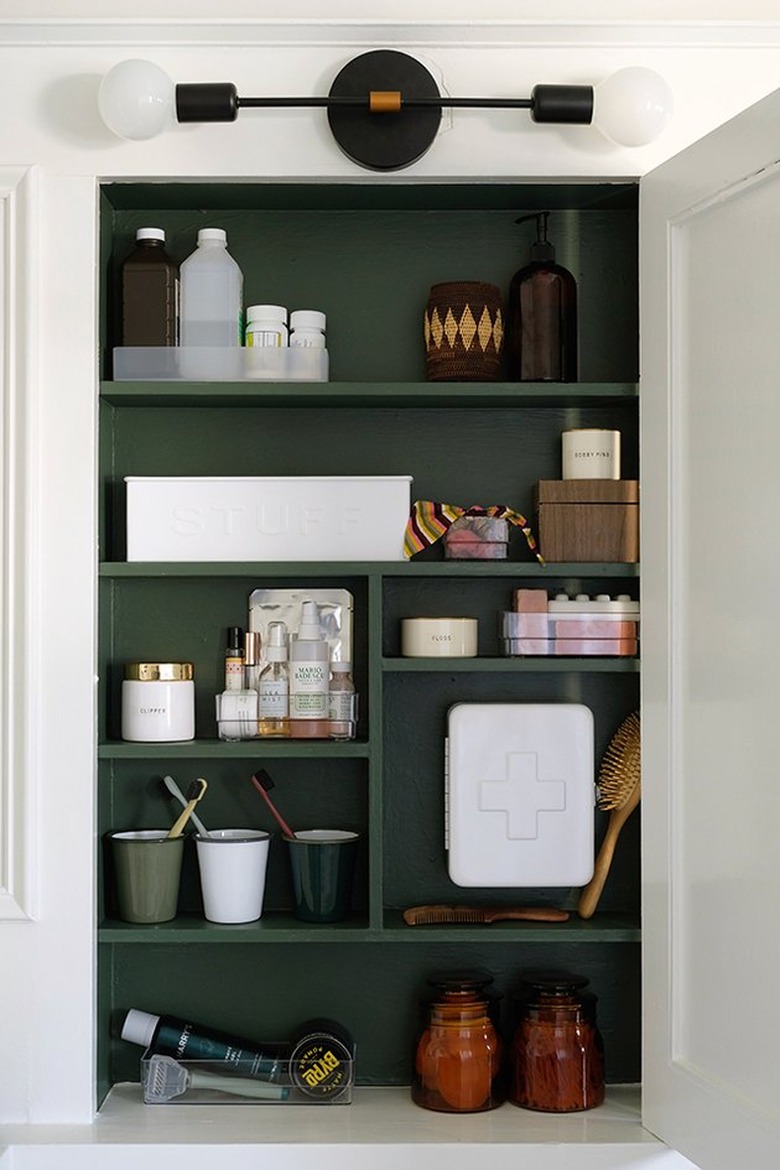 Medicine cabinet makeover DIY bathroom idea