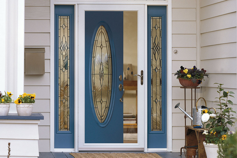 Clear storm door.