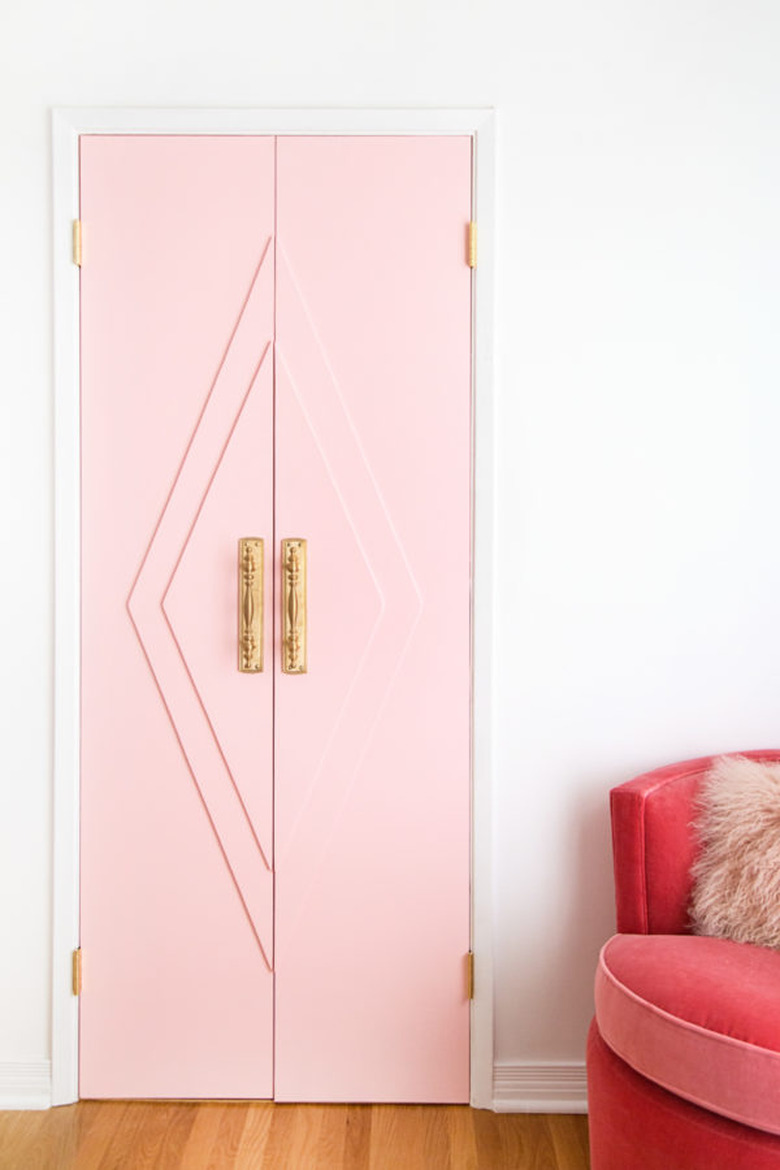 pink bedroom closet doors