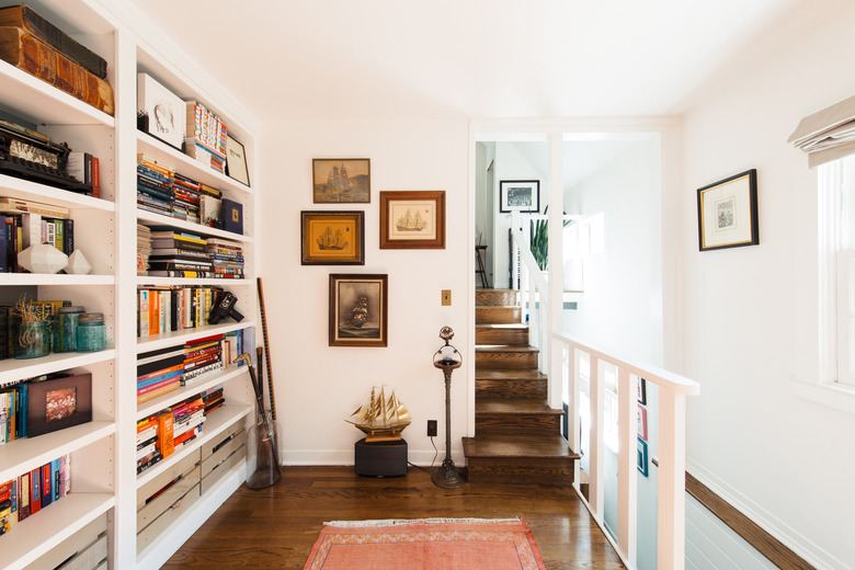 Shot of hall with bookcase