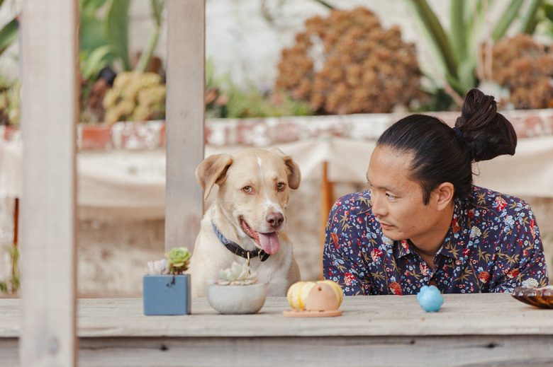 Sato and his dog, Buckley