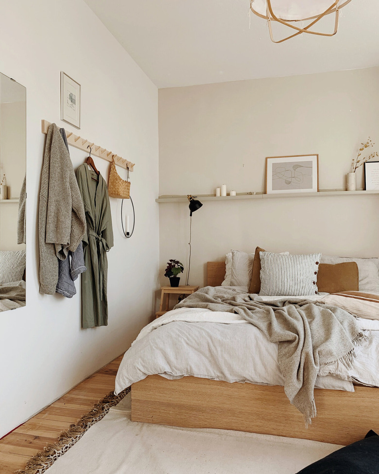 Scandi IKEA bedroom idea in neutral palette