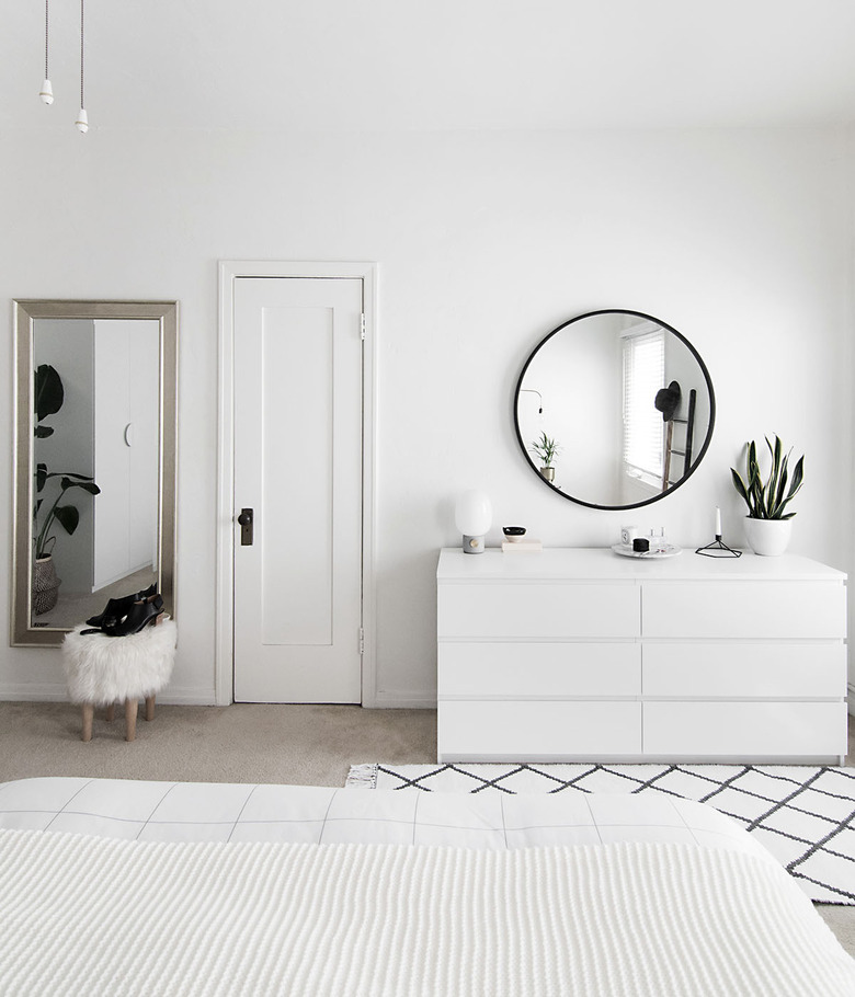 white minimalist IKEA bedroom idea