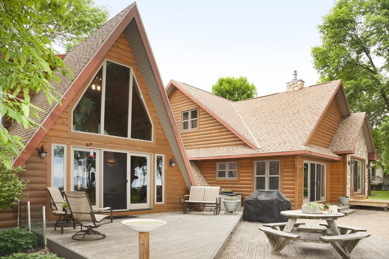 Amazing Log Cabin Home With A-Frame