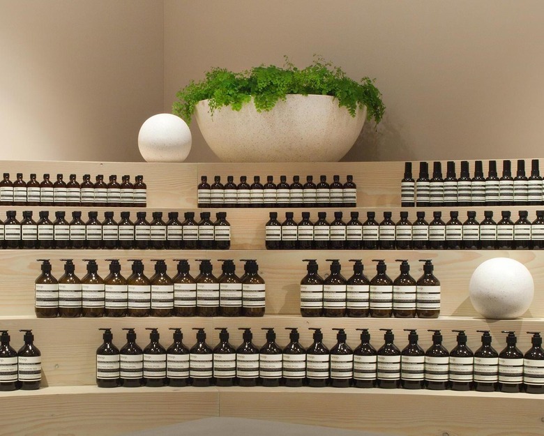 aesop soap lined up