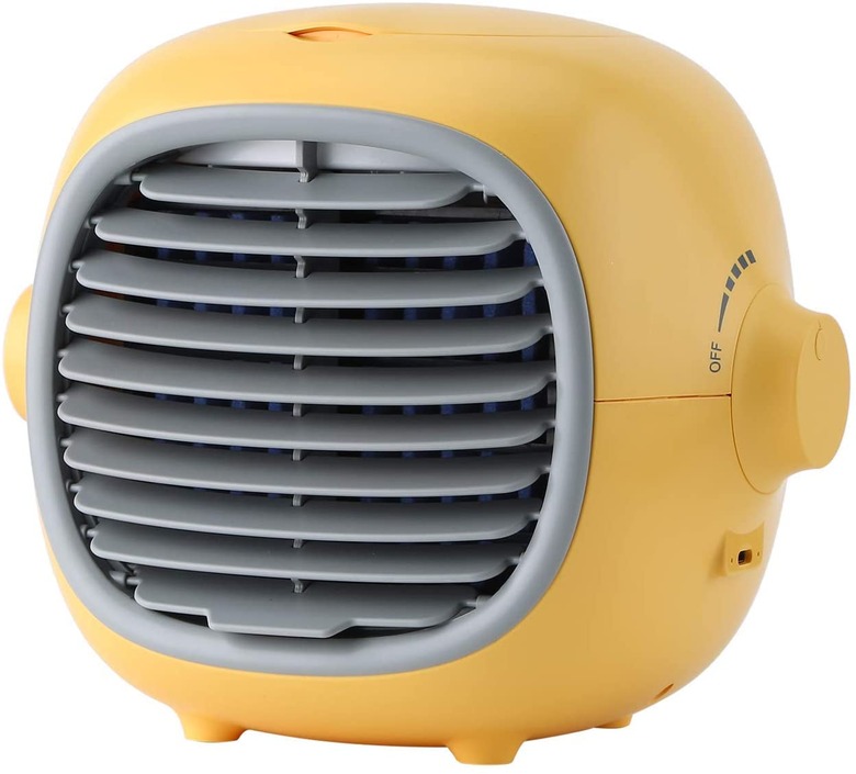 yellow tabletop air conditioner