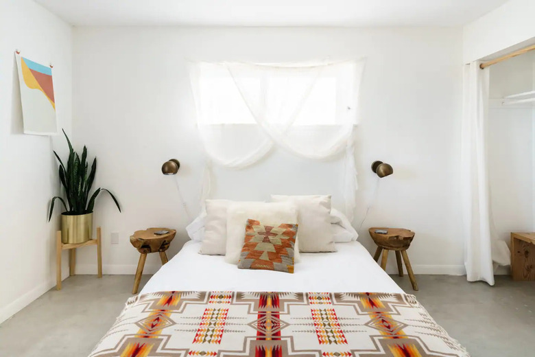 Minimal, desert-chic bedroom