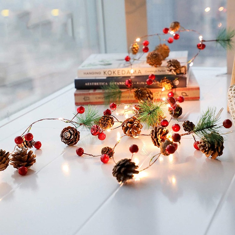 christmas garland with lights