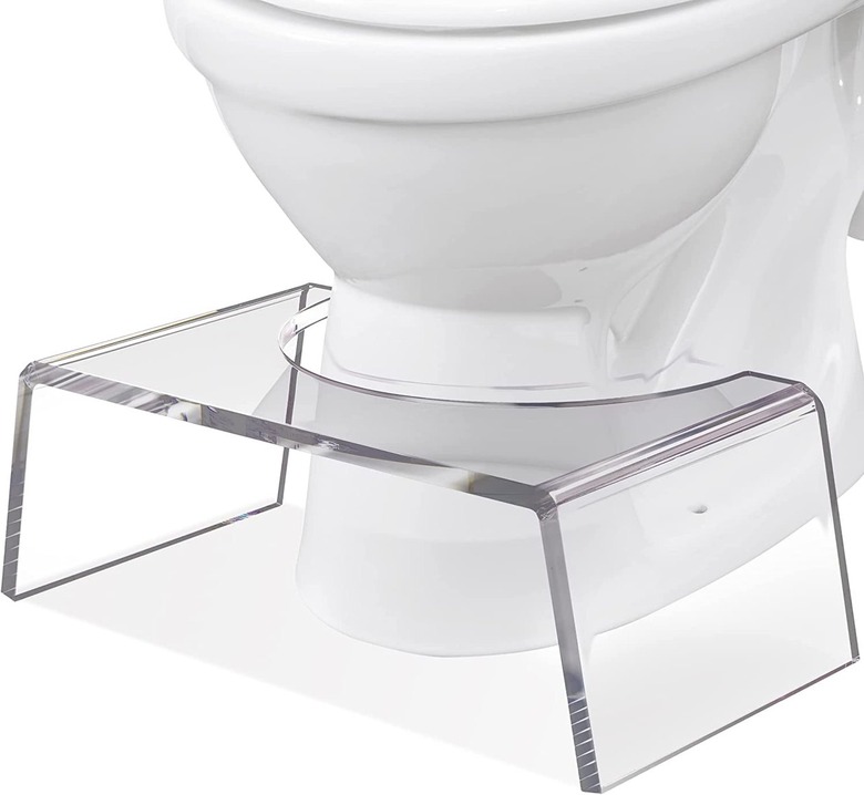 Elavain Clear Acrylic Toilet Step Stool