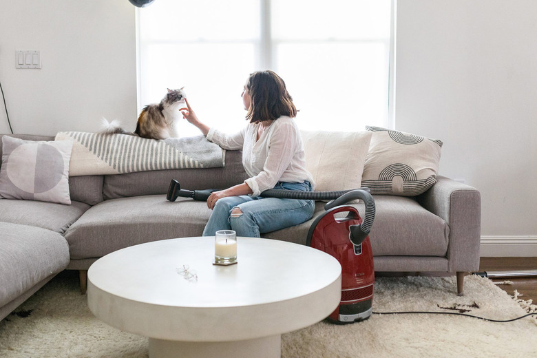 Molly Madfis with Miele Vacuum