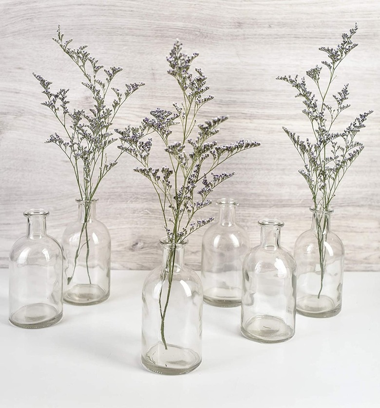 clear bud vases