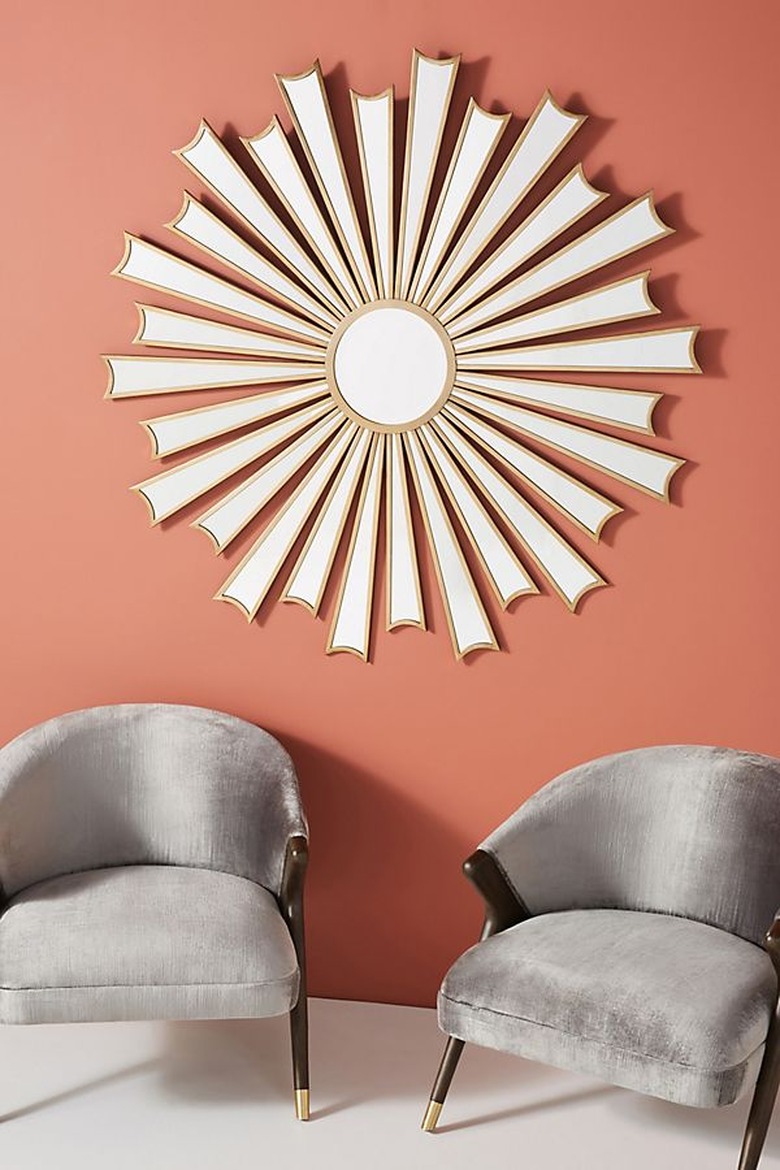 sunburst mirror with gold frame