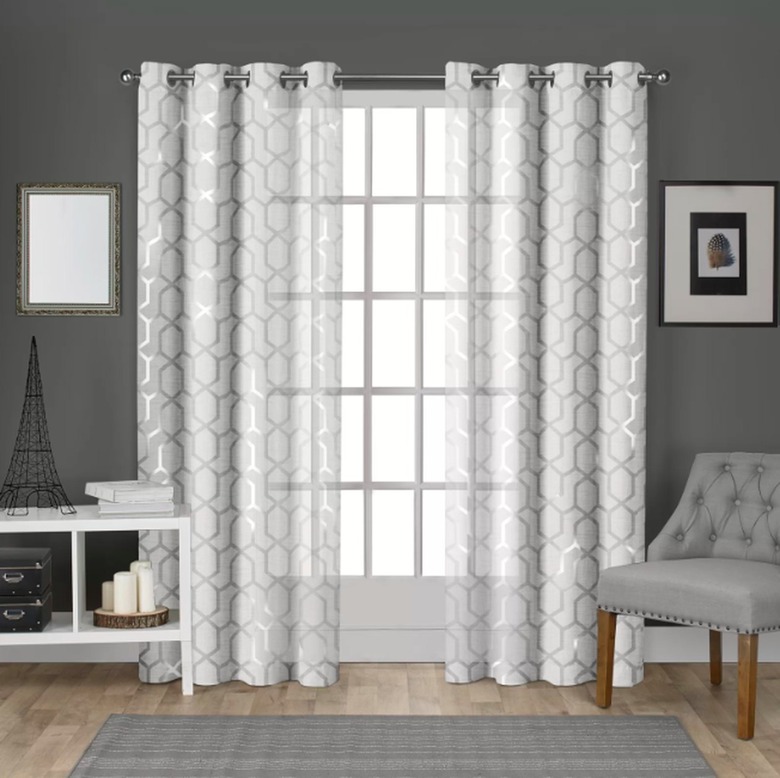 Etta Avenue Katarina Metallic Geometric Curtain Panels, $63.99