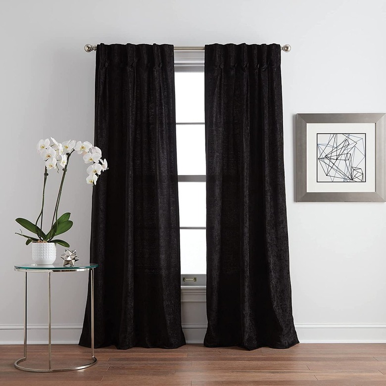 black velvet curtains