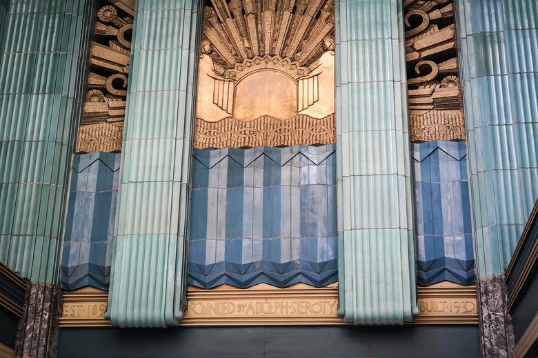 art deco style building facade