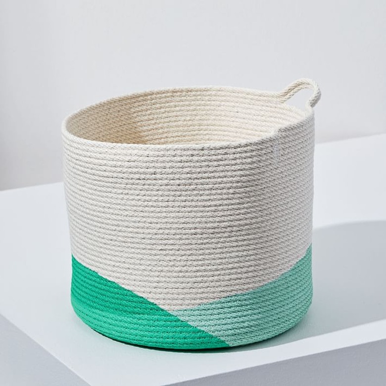 Closed Mondays Woven Bucket Basket